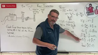 Mechanic of Materials: Lesson 24 -- Power Transmission Torque Example