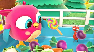 Plant toy vegetables for kids with Hop Hop the Owl! Baby learning cartoons for kids.