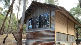 Building an off grid Bathroom Cabin / Shack - Install the Main Window