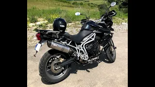 Triumph Tiger 800, 2011, SC Project exhaust test