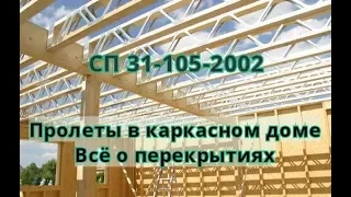 Пролеты в каркасном доме. Всё о перекрытиях. СП 31-105-2002