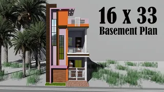 16X33 HOUSE PLAN , 13*33 HOME DESIGN , 16 BY 33 GHAR KA NAKSHA