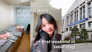 [vlog #1] yonsei university sk global dorm move in + first weekend in seoul, south korea