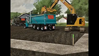 FS22 Terrafarming out a pool with TSC