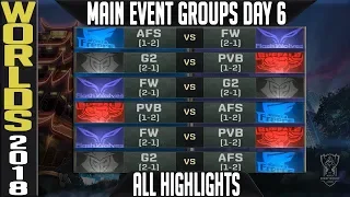 Worlds 2018 Day 6 Highlights ALL GAMES Main Event