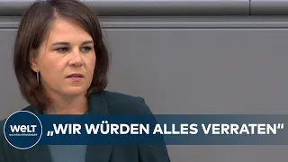 WAFFEN für UKRAINE: Außenministerin Baerbock wirft Russland "Strategie der Entvölkerung" vor