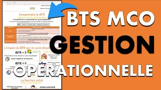 BTS MCO | Comment réussir et réviser la GESTION OPÉRATIONNELLE ?