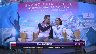 Alina Zagitova J Grand Prix StGervais 2016 SP 1 68.07 a