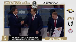 Кубок Гагарина 2022 за 60 секунд - 18 апреля