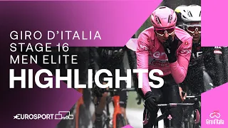 FREEZING WEATHER CAUSES CHAOS 🥶 | Giro D'Italia Stage 16 Race Highlights | Eurosport Cycling