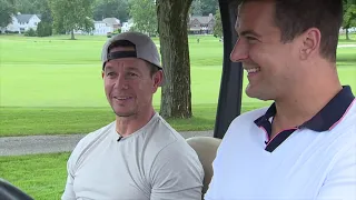 Mark Wahlberg interview in a Detroit golf cart: talking 'Me Time,' Kevin Hart, embarrassing his kids