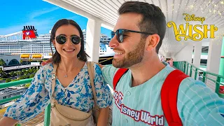 Boarding The Disney Wish In 2024! Our FIRST Disney Cruise, Sail Away Party, Room Tour & Dinner Show!