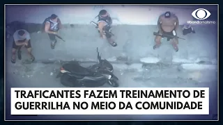 Bandidos fazem treino de guerra na Maré, no Rio de Janeiro | Jornal da Noite