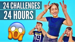 24 CHALLENGES IN 24 HOURS   | Rimorav Vlogs