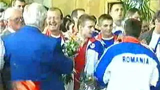 Romania TV gymnastics coverage Olympics Athens 2004 - Return home