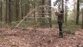 Building A Stone Age Hut As Survival Shelter