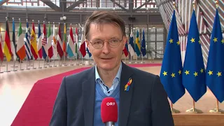 Bundesgesundheitsminister Prof. ﻿Karl ﻿Lauterbach vor der Sitzung des Ministerrats der EU 29.03.2022