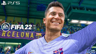 FIFA 22 PS5 | Chelsea Vs Barcelona Ft. Sterling, Lewandowski, Raphinha, | UEFA Champions League | 4K
