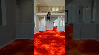 When the floor is ACTUALLY lava… ON ONE FOOT 🔥😱