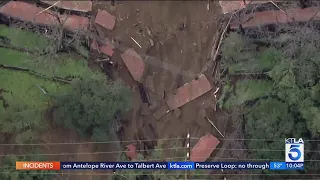 Rainfall opens up sinkholes, causes mudslides across Southern California