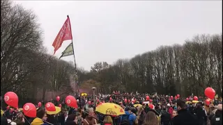 Het begin van de  demo ‘Samen voor Nederland’ tegen het coronabeleid