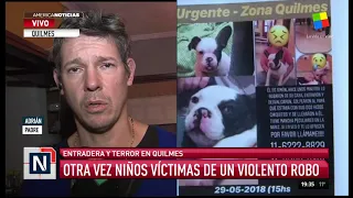 Violento asalto en Quilmes: lo golpearon y le roabron el perro