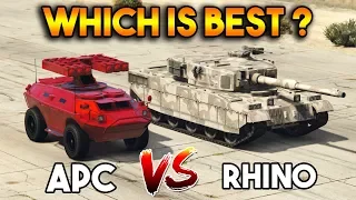 GTA 5 ONLINE : RHINO VS APC (WHICH IS BEST?)