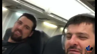 Dallas Stars - Tyler Seguin and Alex Radulov on plane to St Louis - September 28, 2018