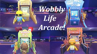 We played MINIGAMES in the NEW Wobbly Life ARCADE!