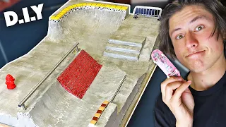 D.I.Y CONCRETE FINGERBOARD SKATEPARK!