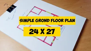 24 x 27 simple ground floor plan II 24 x 27 ghar ka naksha II 648 sqft house plan