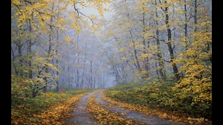 Пишем картину маслом "Осень, лесная дорога", Artist Alik Oleynik.