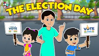 The Election Day | Dad Voted | Animated Stories | English Cartoon | Moral Stories | PunToon Kids