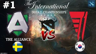 МАТЧ НА ДЕСАНТИРОВАНИЕ ИЗ ИНТА! | Alliance vs T1 #1 (BO3) The International 10