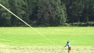 Slackline World Record - 440m Longline on Polyester