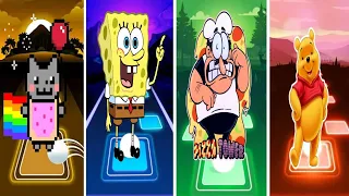 Nyan_Cat_ 🆚 The_SpongeBob_🆚 Pizza_Tower_🆚 Winnie_the_Pooh♥️ Who is the best?