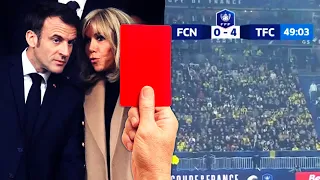 LES SIFFLETS ENVERS MACRON À LA 49ÈME MINUTE LORS DE NANTES 1-5 TOULOUSE EN COUPE DE FRANCE !