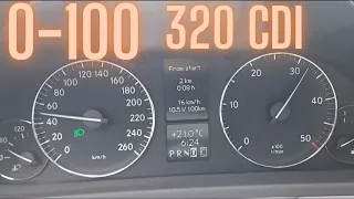 Mercedes W203 320cdi acceleration 0-100km/h om642 V6