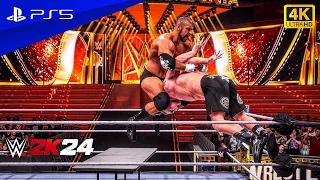 WWE 2K24 - Triple H vs. Brock Lesnar | No Holds Barred Match | PS5™ [4K60]