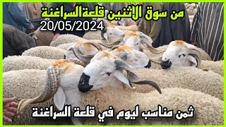 الله على سوق الاثنين قلعة السراغنة بتاريخ20/05/2024 أثمنة الأغنام اليوم#سوق_القلعة_حولي_عيد_الاضحى