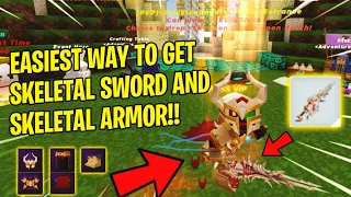 The Easiest Way to Get SKELETAL SWORD And SKELETAL ARMOR In Skull Island Blockman Go SkyBlock