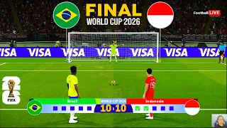 BRAZIL vs INDONESIA - Final FIFA World Cup 2026 - Penalty Shootout | eFootball PES Gameplay