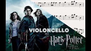 Hogwarts' March-Harry Potter and the Goblet of Fire-Patrick Doyle-Violoncello Sheet Music Tutorial