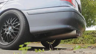 BMW E39 525i rear muffler delete // cold start