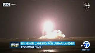 US company's lunar lander will burn up in Earth's atmosphere after failed moonshot