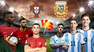 Portugal TRIO 🆚 Argentina TRIO /(Ronaldo, Messi, dybala, fernandes, leao, di maria) football vs