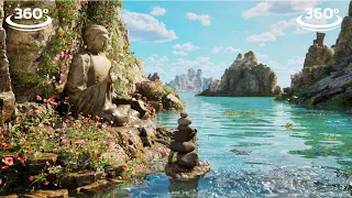 River Meditation Music 360°: Immersive Zen Experience | Serene 360 Video and Calming Music