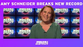 Amy Schneider Beats James Holzhauer's Record for Games Won | JEOPARDY!