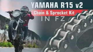 Installation  of r15 chain sprocket  in fz improves torque