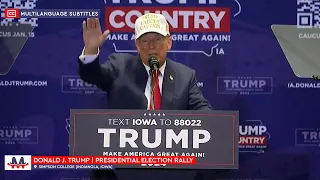 🇺🇸 Donald Trump | 'MAGA' Rally in Indianola, Iowa (Multilanguage Subtitles) [CC]